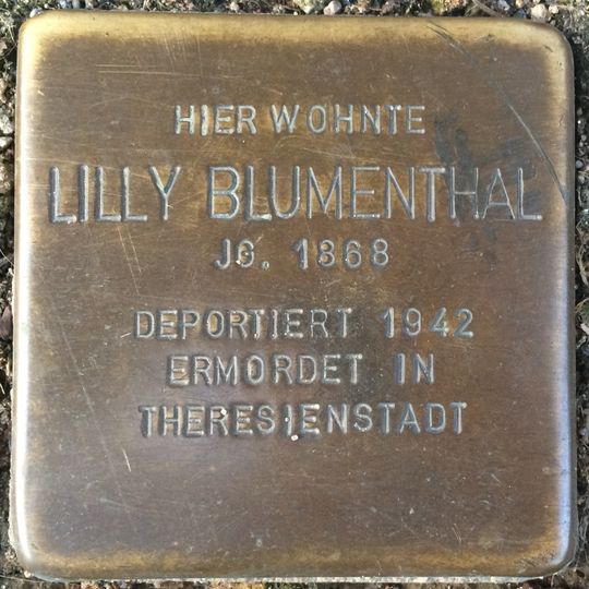 Stolperstein dedicated to Lilly Blumenthal