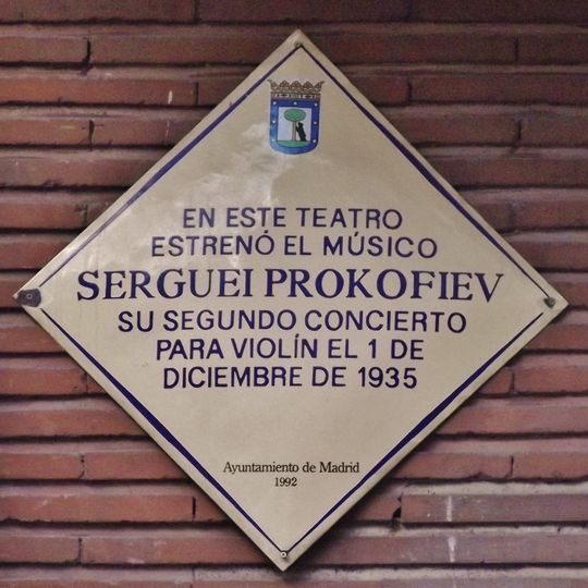 Commemorative plaque to Sergei Prokofiev