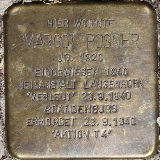 Stolperstein dedicated to Margot Posner