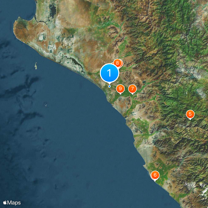 The Royal Tombs of Sipan Museum Map