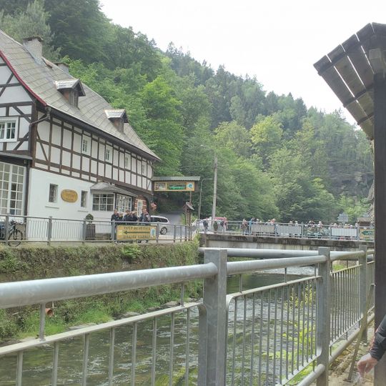 Most silnice III/25857 přes Kamenici v Hřensku