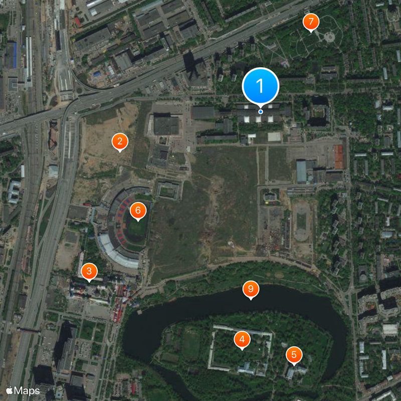 Russian State University of Physical Education, Sport, Youth and Tourism Map
