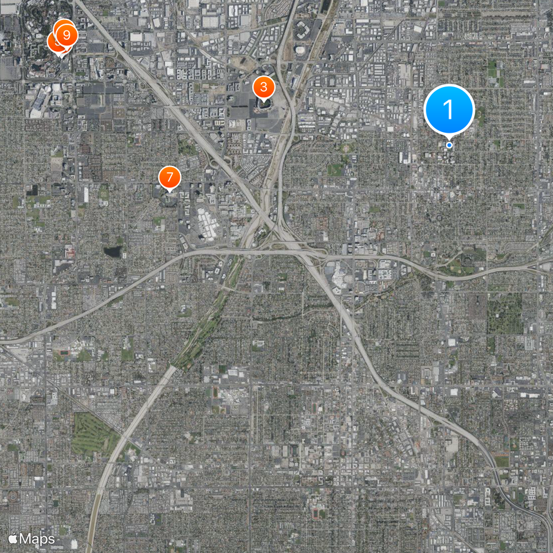 Chapman University School of Law Map