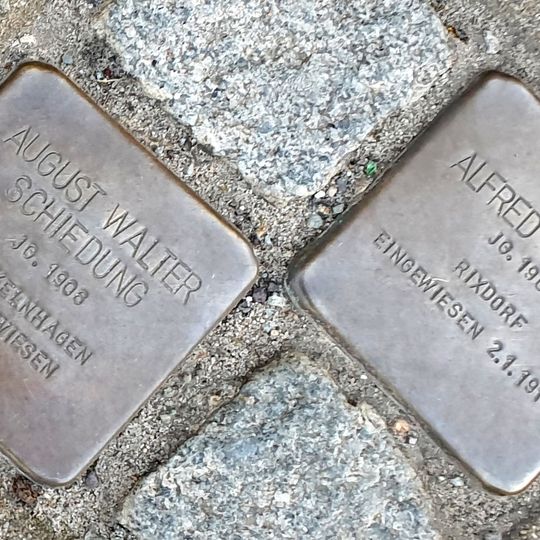 Stolperstein à la mémoire de August Walter Schiedung