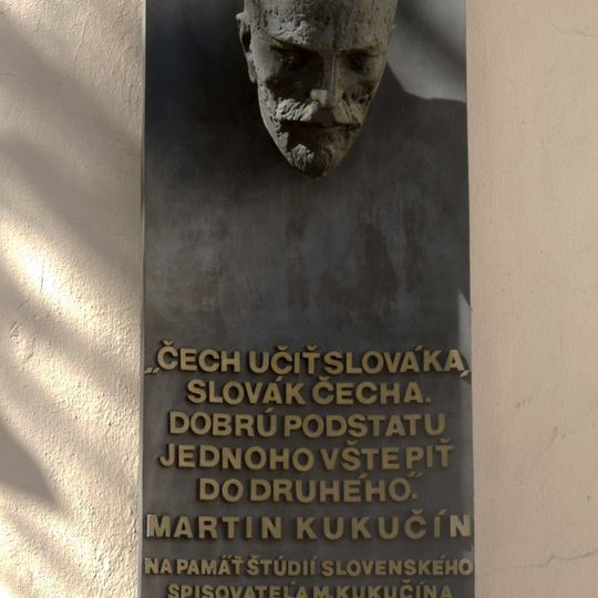 Martin Kukučín plaque