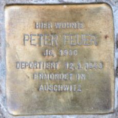 Stolperstein dedicated to Peter Feuer