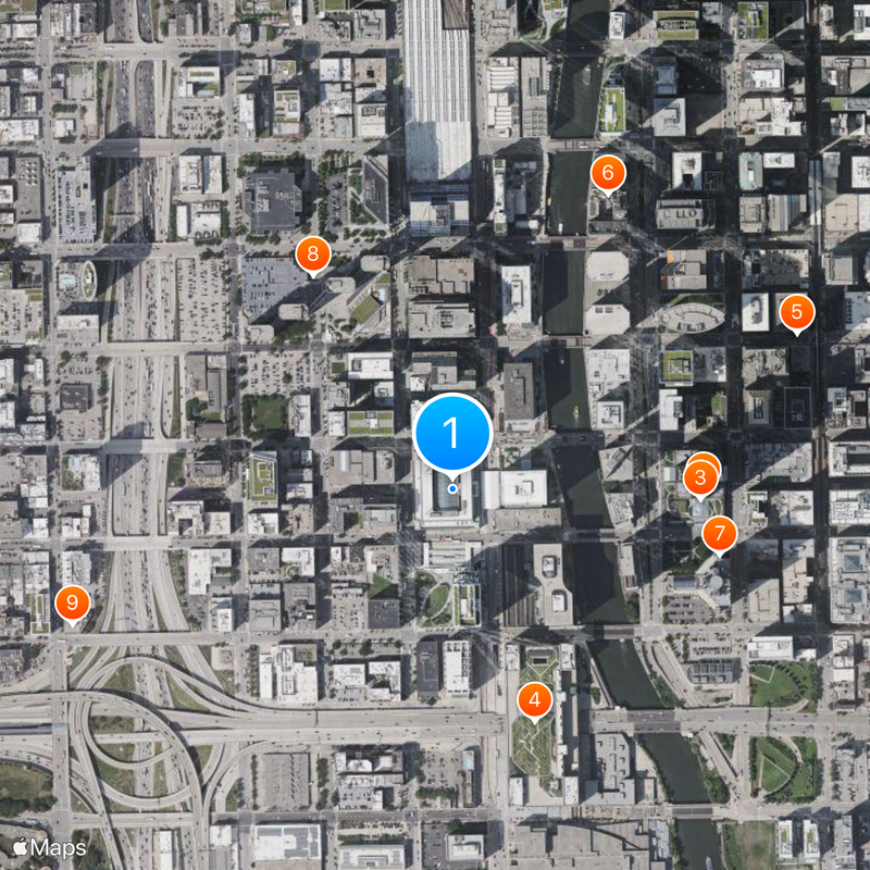 Chicago Union Station Kaart