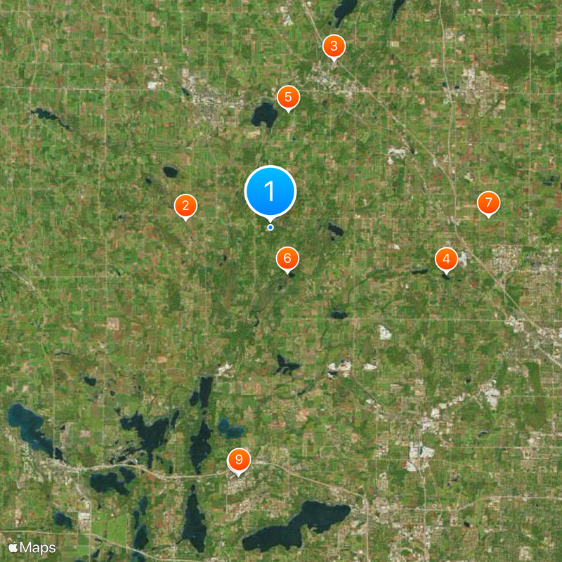 Holy Hill National Shrine of Mary, Help of Christians Kaart