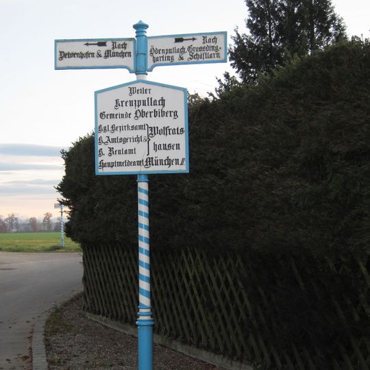 Historical fingerposts in Oberhaching