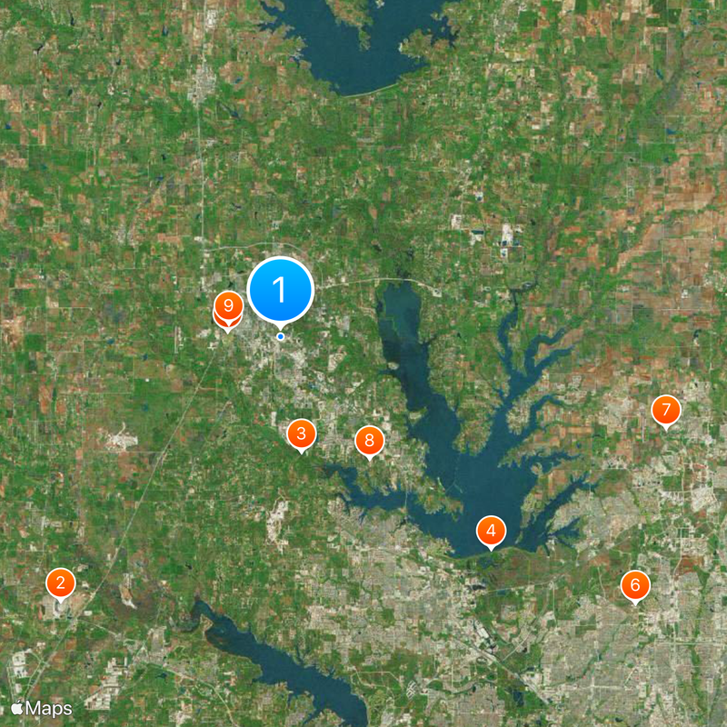 Condado de Denton Mapa