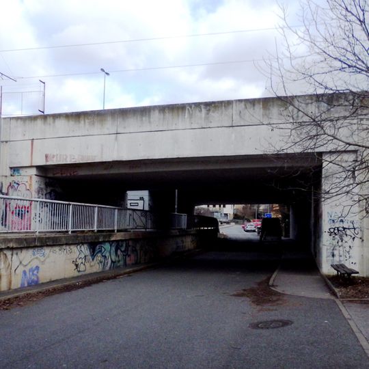 Tram bridge over U kina street