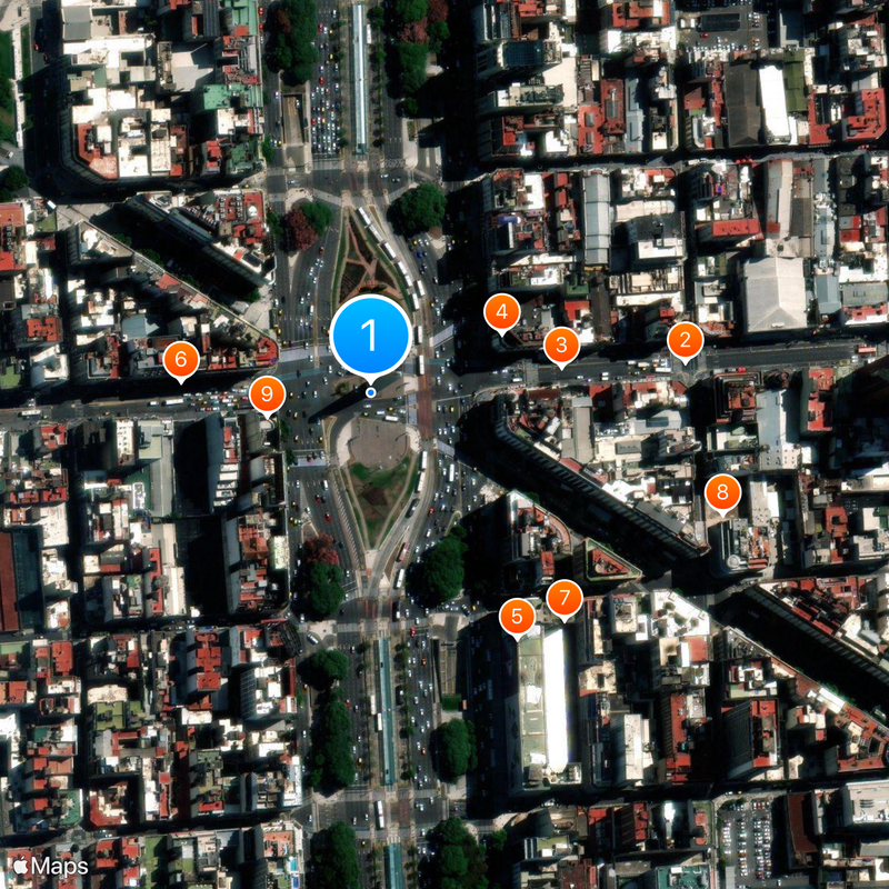 Obélisque de Buenos Aires Carte