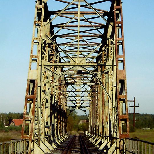 Railway bridge over Warta in Stobnica
