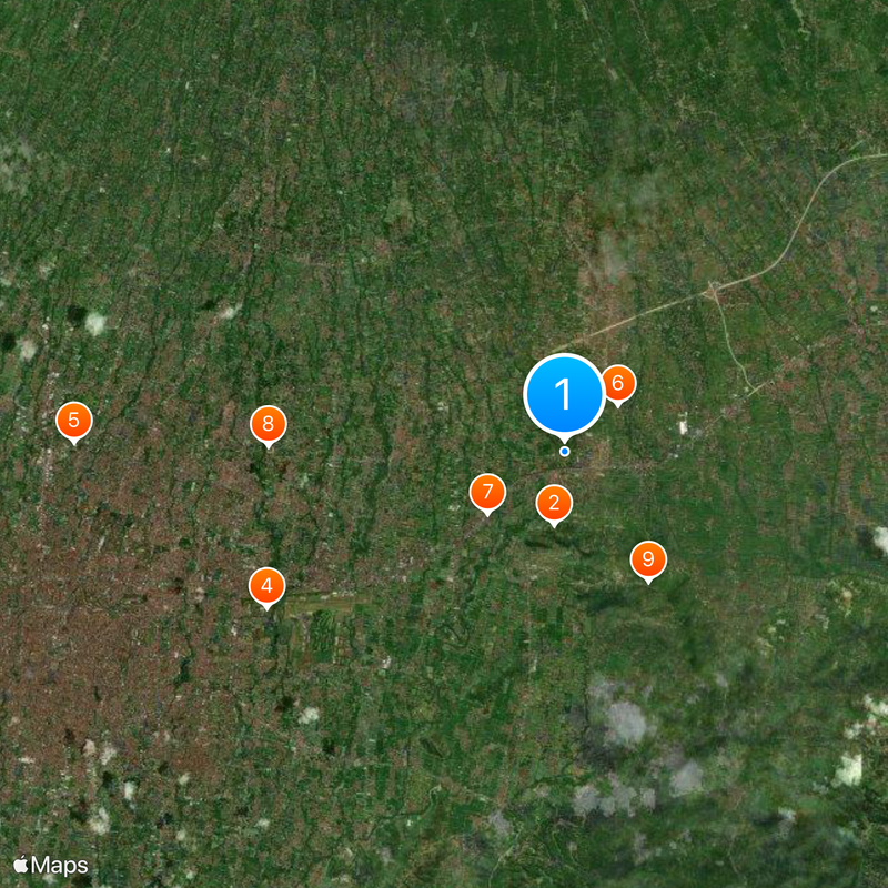 Temple de Prambanan Carte