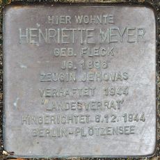 Stolperstein dedicated to Henriette Meyer