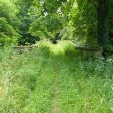 Bridge at the southern end of the former lake in the grounds of Rendcomb College