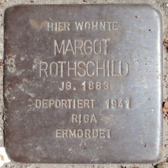 Stolperstein en memoria de Margot Rothschild