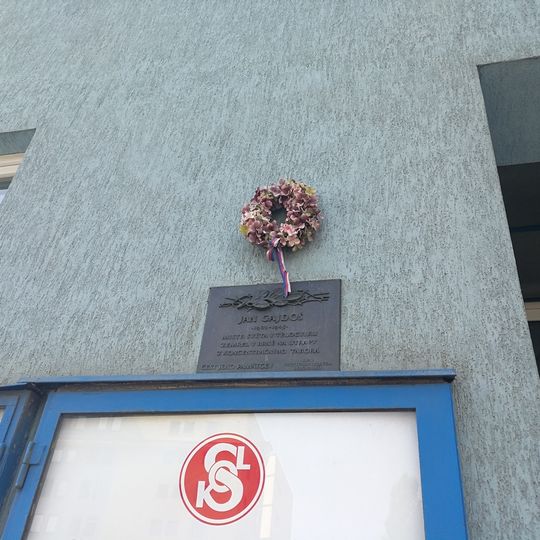 Pamětní deska Jana Gajdoše v Židenicích