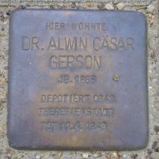 Stolperstein dedicated to Alwin Cäsar Gerson