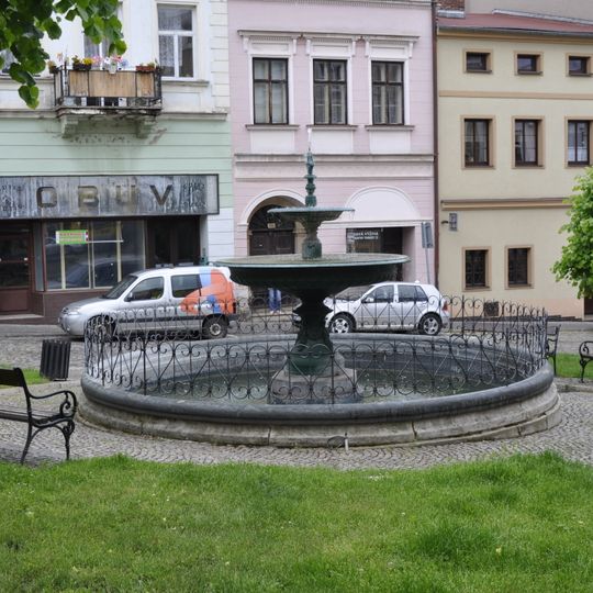 Fountain in Broumov on Malé náměstí