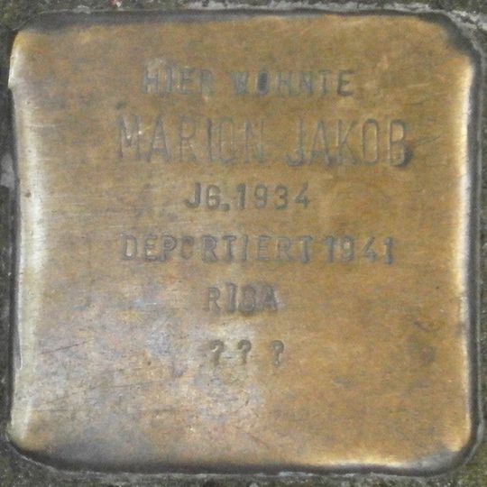 Stolperstein für Marion Jakob