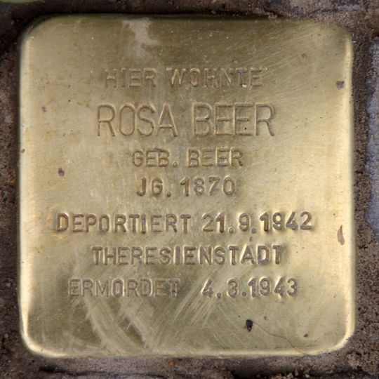 Stolperstein dedicated to Rosa Beer
