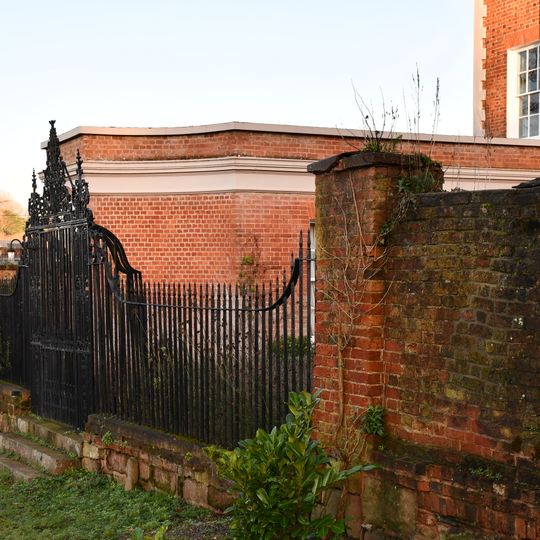 Gates And Gatepiers 12 Metres North-west Of Ebford Manor With Length Of Garden Wall To Right