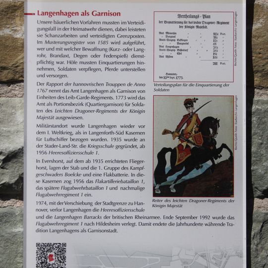 GLIEM Tafel 60 Langenhagen als Garnison