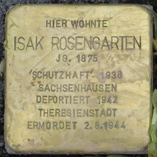 Stolperstein für Isak Rosengarten