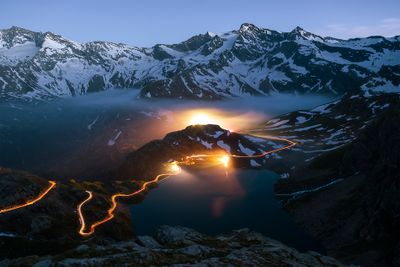 At night 0