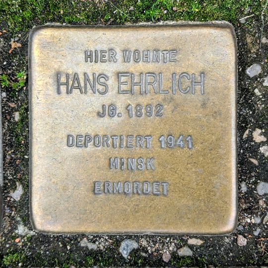 Stolperstein en memoria de Hans Ehrlich