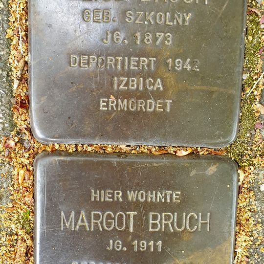 Stolperstein en memoria de Margot Jeanette Bruch