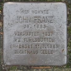Stolperstein en memoria de John Franz