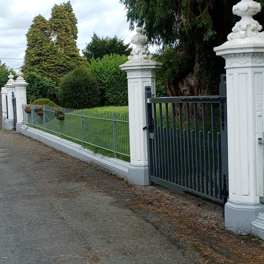 Gate Piers And Wall In Front Of Plumbland House