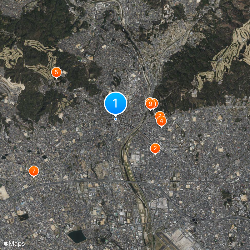 Kawanishi-Noseguchi Station Map