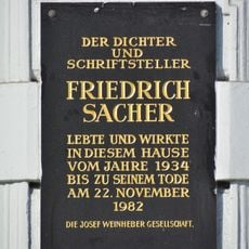 Gedenktafel für Friedrich Sacher