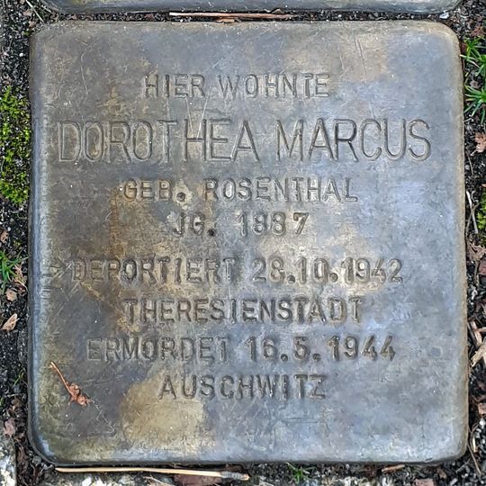 Stolperstein à la mémoire de Dorothea Marcus