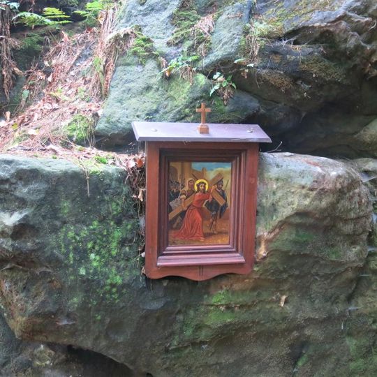 Obrázek II. zastavení křížové cesty v areálu Bratrského oltáře