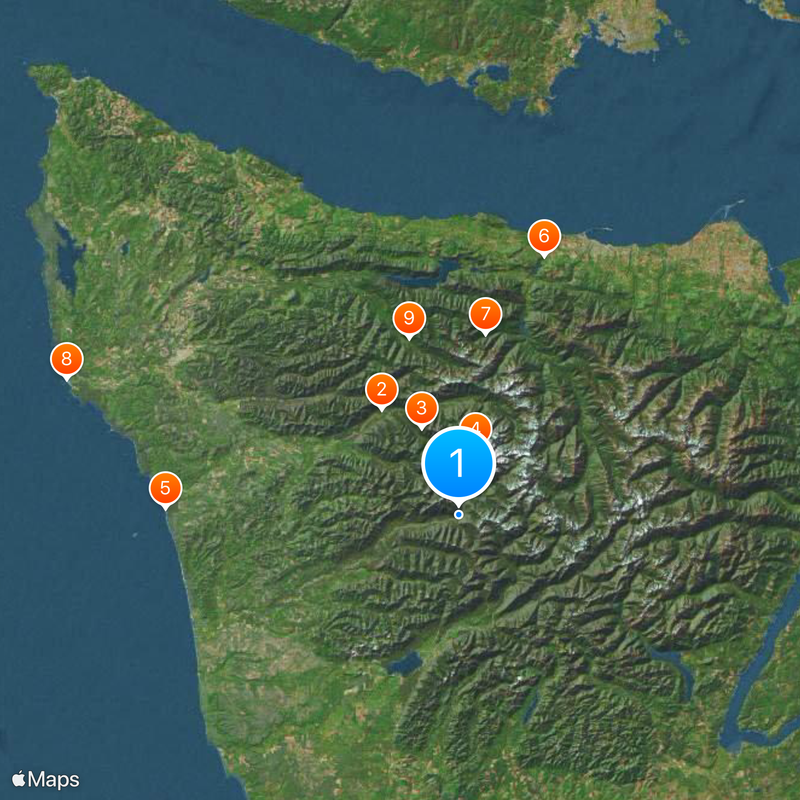 Parc national Olympique Carte