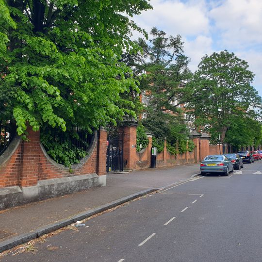 Wall And Gates Fronting St Giles Hospital Administrative And Ward Blocks