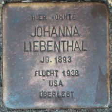 Stolperstein à la mémoire de Johanna Liebenthal