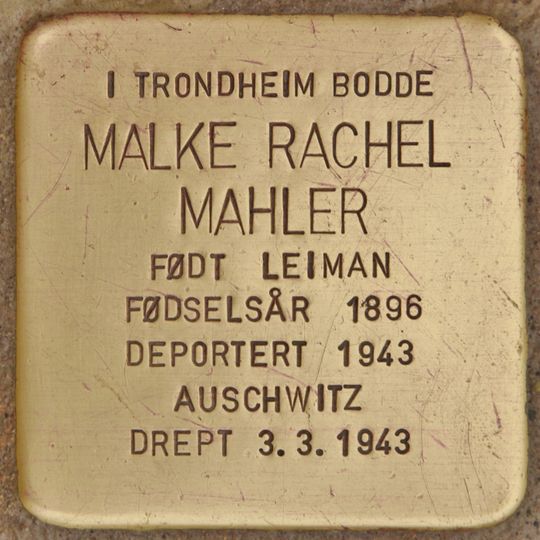 Stolperstein en memoria de Malke Rachel Mahler