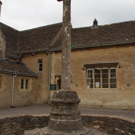 Village Cross In Schoolyard
