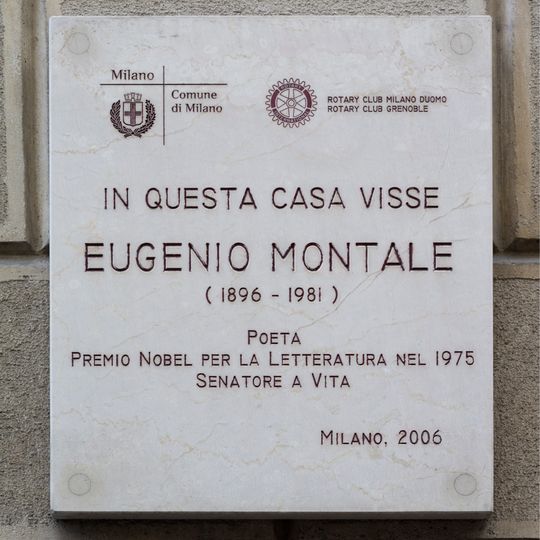 Targa a Eugenio Montale