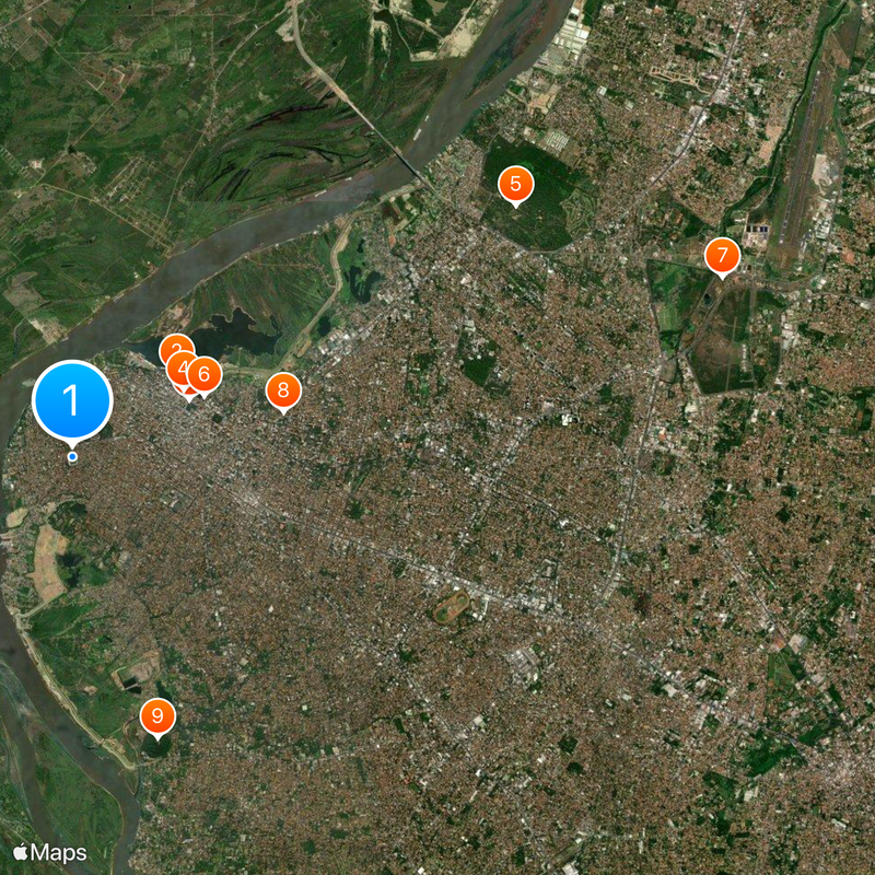 Estádio Defensores del Chaco Mapa