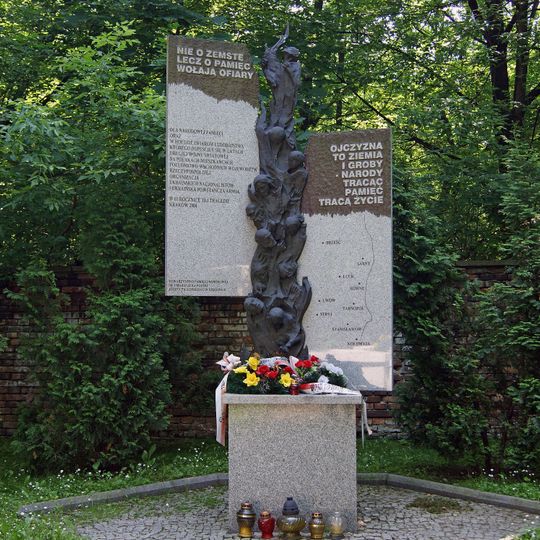 Monument to Victims of Volhynia Massacres at Cmentarz Rakowicki in Kraków
