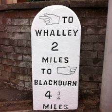 Milestone, Langho; by No. 140 Whalley New Road