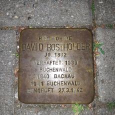 Stolperstein en memoria de David Rostholder
