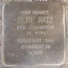Stolperstein dedicated to Elise Katz