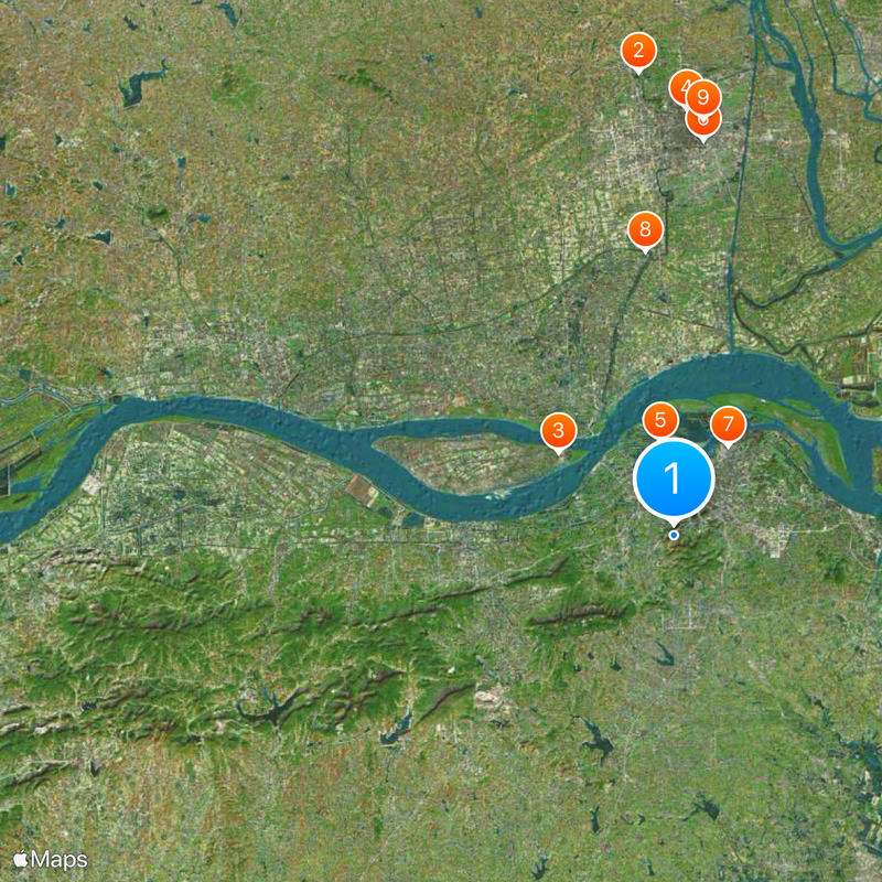 Delta del río Yangtsé Mapa